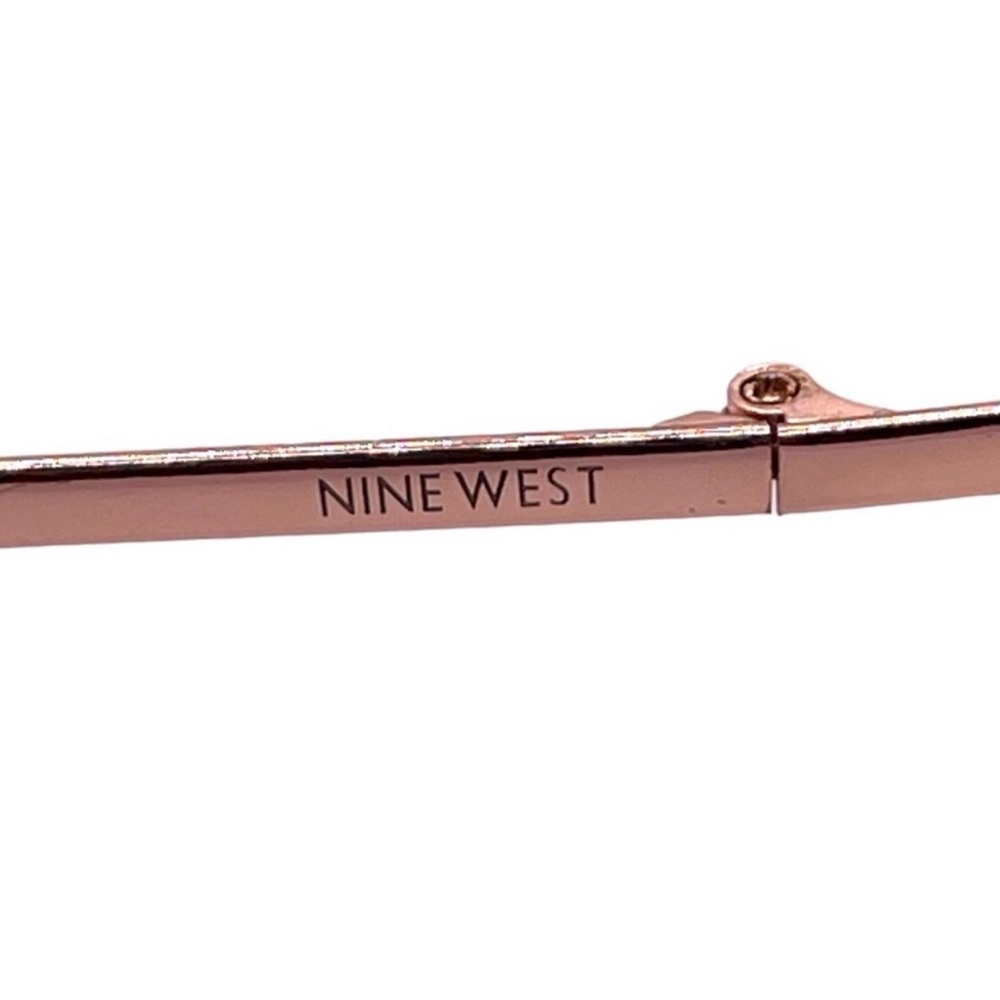 Nine West Rose Gold Metal Shield Sunglasses - Picture 11 of 12